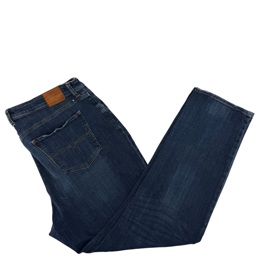 Lucky Brand Emma Straight Jeans Women 20W Dark Wash Denim Mid Rise Pants